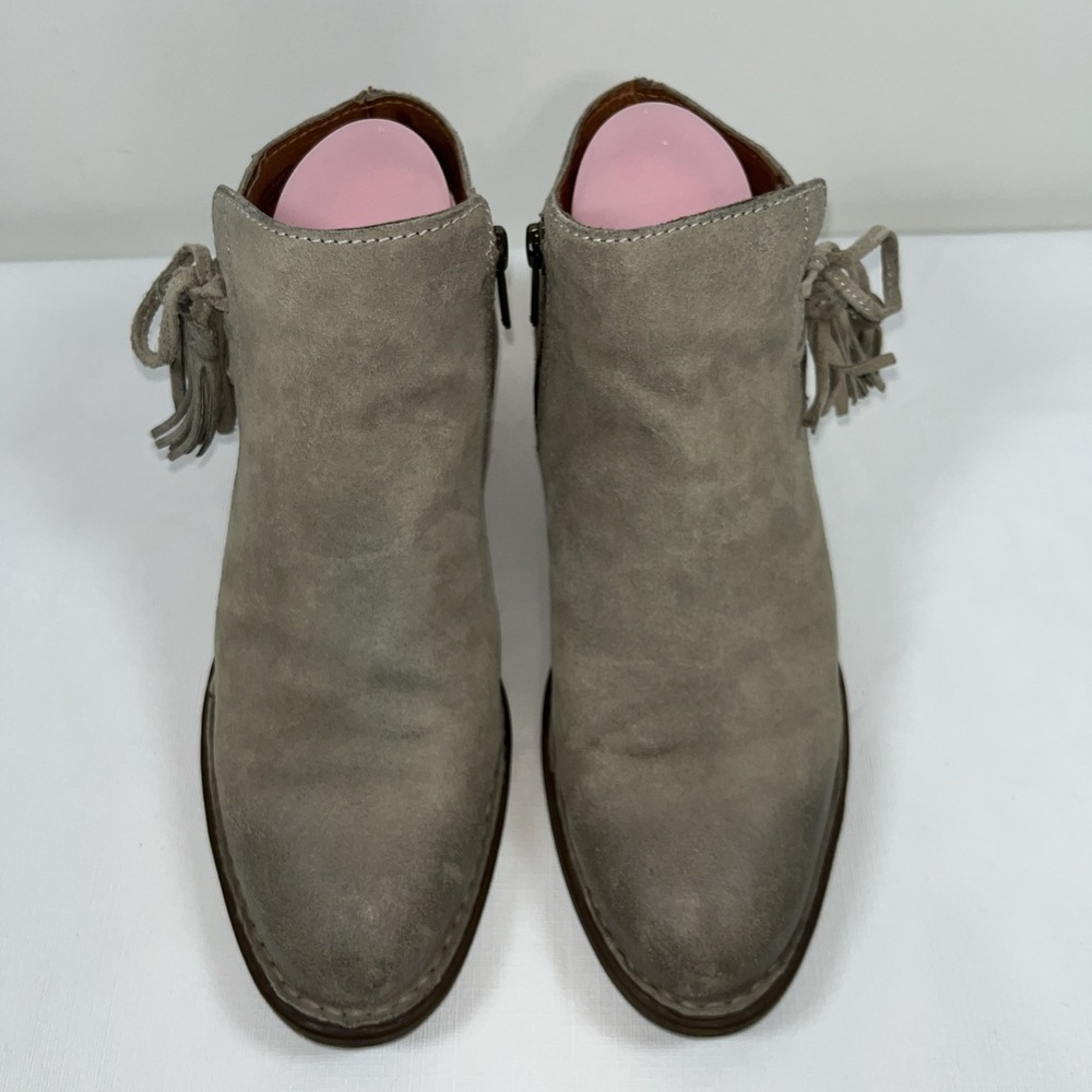 BORN Women's Monikah Tassel Bow Ankle Boots Booties Gray Suede 8M Preppy Stylish - Picture 3 of 16